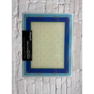 Pfaltzgraff Counter Saver Glass Cutting Board Blue